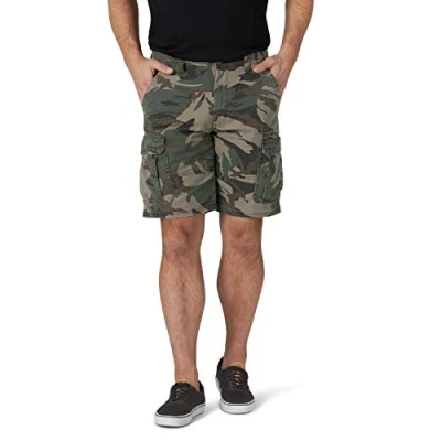 Abbildung von Wrangler Authentics Herren Klassische Cargo Stretch Shorts Cargos, Grün, Camouflage, 48
