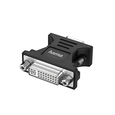 Abbildung von Hama VGA auf DVI Adapter Full HD 1080p (VGA Stecker, Buchse 24+5, zum Anschluss von PC, Laptop, Computer mit an Monitor, TV oder Beamer umgekehrt, Konverter)
