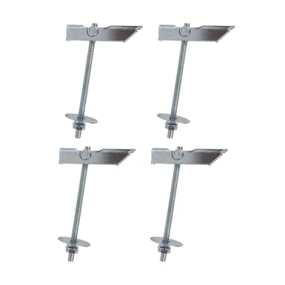 Abbildung von DOJA Industrial Kippdübel M6 aus Stahl PACK 4 Kippanker zur Befestigung von Elementen an einer hohlen Wand oder Decke Wandhalterung um unter anderem ventilatoren zu befestigen.