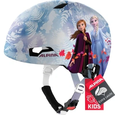 Abbildung von ALPINA HACKNEY Disney Leichter, Bruchfester &amp; Optimal Klimatisierter Fahrradhelm Mit Nachrüstbarem LED Für Kinder, Frozen II, 47 51 cm