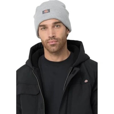 Abbildung von Dickies, Unisex, Umgeschlagene Acryl Beanie Mütze, Heather Grey, OS