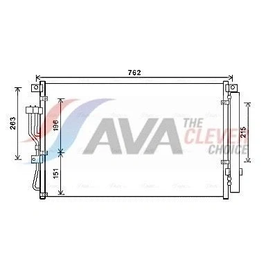 Abbildung von PRASCO HY5345D Klimakondensator mit Trockner 13,3 8,9 Aluminium 677