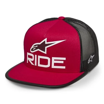 Abbildung von Alpinestars Herren ORIGINAL Logo Trucker HAT Baseballkappe, Rot/Schwarz/Weiß, One Size