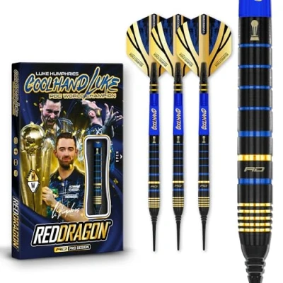 Abbildung von RED DRAGON Luke Humphries TX4 Avenger World Champion Edition Premium Tungsten 20G Softdart Set mit Flights und Schäften (Stems)