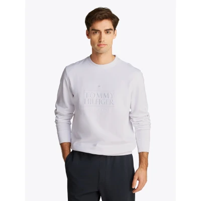 Abbildung von Tommy Hilfiger Embro LOGO Sweatshirt, Herren, Größe: Medium, White