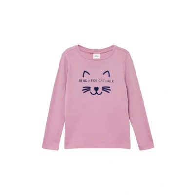Abbildung von s.Oliver Junior Mädchen 2171378 T Shirt Langarm, 4189, 116 122 Grande