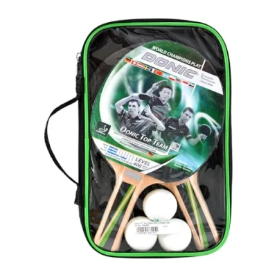 Abbildung von Donic Schildkröt Tischtennis Set Top Teams 400, 2 Schläger, 3 Bälle in guter 1* Qualität, wertiger Tasche, sehr gute Freizeitqualität, komplette Ausstattung, 788495