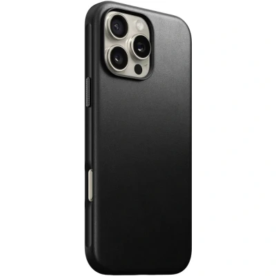 Abbildung von Nomad Modern Leather Case iPhone 16 Pro Max Schwarz NM01693185