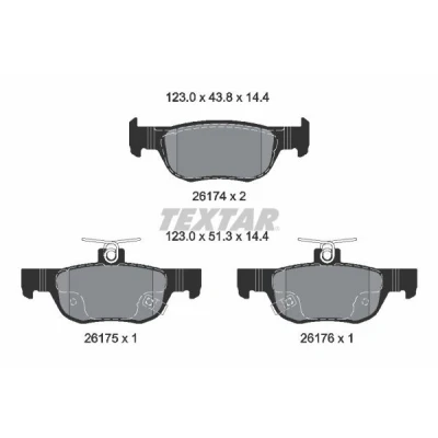 Abbildung von TEXTAR 2617401 Bremsbelagsatz inkl. Verschleißwarnkontakt MAZDA: CX 30, 3 Hatchback, Saloon