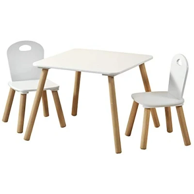 Abbildung von Kesper Kindertisch mit 2 Stühlen, Material: Faserplatte, Maße: 55 x 45 cm, Farbe: Weiß 17712 13