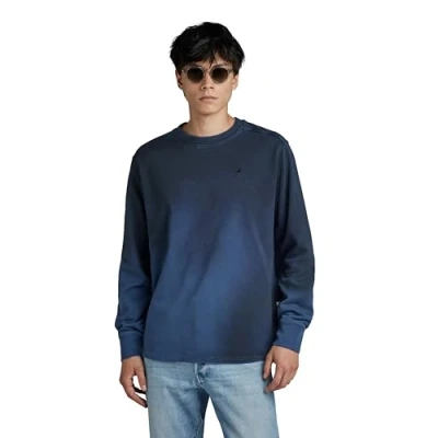Abbildung von G STAR RAW Herren Lash Sweatshirt, Blau (rank Blue Sprayed D18231 B782 G205), S