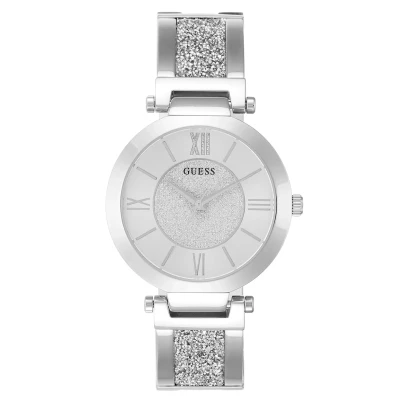 Abbildung von Guess Ladies Uhr silvercoloured, Damen, Größe: One Size, Silver coloured