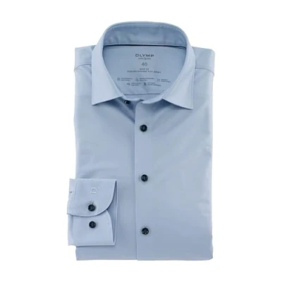 Abbildung von OLYMP Herren Oberhemd Langarm Level Five 24/Seven,Single Jersey,462 5 Jerseyshirt 03,18 New York Kent,hellblau 10,43