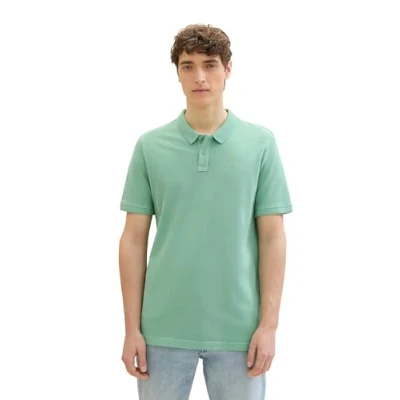 Abbildung von TOM TAILOR Denim Herren Poloshirt im Washed Look, Bleeched Green, L