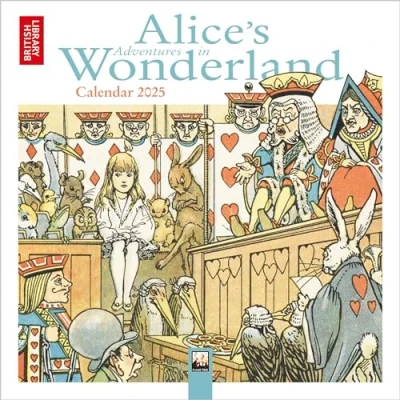 Abbildung von British Library: Alice&#039;s Adventures in Wonderland Mini Wall Calendar 2025 (Art Calendar)