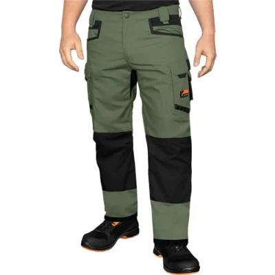 Abbildung von ACE Constructor Herren Arbeitshose lang Männer Arbeitshosen mit Stretch Bund, Cargo &amp; Kniepolster Taschen Oliv 52