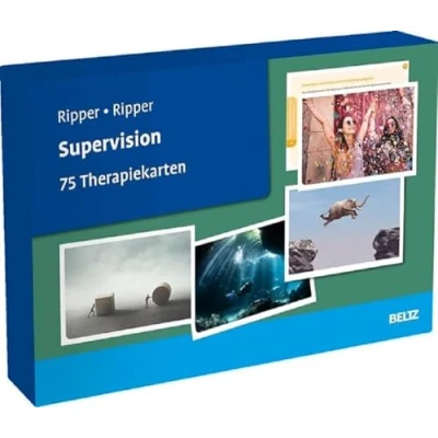 Abbildung von Supervision: 75 Therapiekarten mit 28 seitigem Booklet in hochwertiger Klappkassette, Kartenformat 16,5 x 24 cm. (Beltz Therapiekarten)