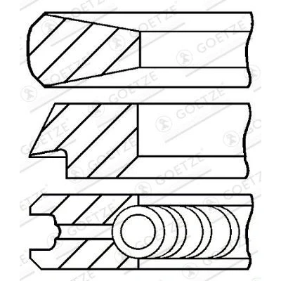 Abbildung von GOETZE ENGINE 08 431100 00 Kolbenringsatz 115