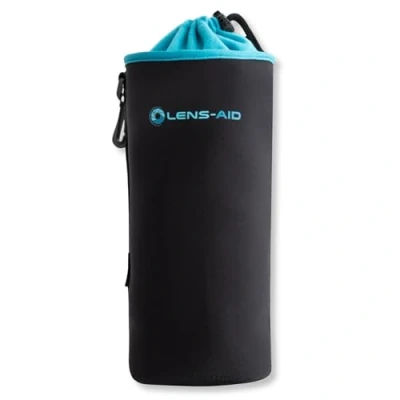 Abbildung von LENS AID Neopren Objektivbeutel mit Fleece Fütterung als Set oder einzeln, Objektivtasche Köcher Schutz für Objektiv, Blitz, Monitor, Kamera Zubehör XXL