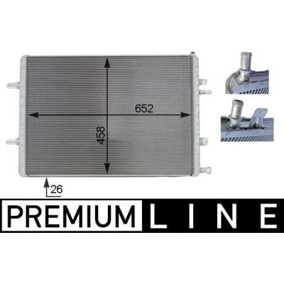 Abbildung von MAHLE ORIGINAL CIR 3 000P Niedertemperaturkühler, Ladeluftkühler
