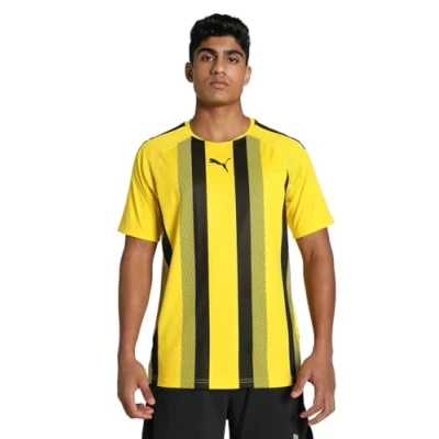 Abbildung von puma Herren Teamliga Striped Jersey Shirt, Cyber Yellow Black, XXL EU