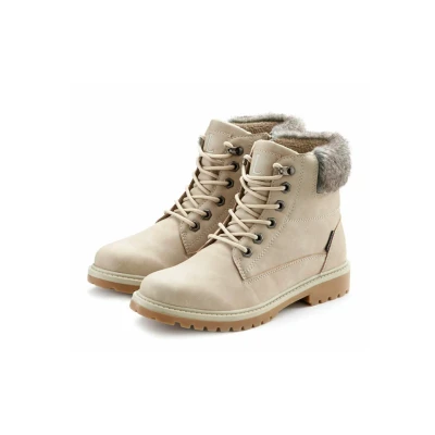 Abbildung von Lascana Schnürstiefelette, Damen, Größe: 38, Beige Schuhe