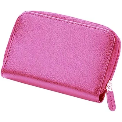 Abbildung von ALASSIO 2724 Maniküre Etui, Kosmetiketui aus Leder, Qualitätsbesteck mit Nagelschere, Knipser, Pinzette und Feile, Nagelpflegeset, Lederetui Reißverschluss, pink, rosa, ca. 11, 5 x 8 2 cm