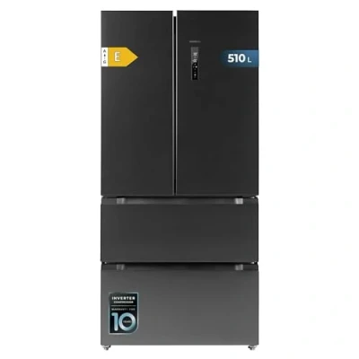 Abbildung von Cecotec Kühlschrank Französische Tür Dark 510 Liter Bolero CoolMarket FD E. 183 cm hoch, 84 breit, Inverter Plus, Fast Cooling und Freezing, MultiAirFlow, Total NoFrost