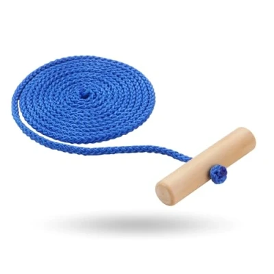 Abbildung von MERRYXMAS 150 cm Schlittenseil Zugseil mit Schlaufe Leine Aus Holz Perfekt als Kordel für Schlitten &amp; Bob Rodeln Kinder Erwachsene