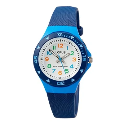 Abbildung von Lorus Kids Mädchen Uhr Edelstahl und Kunststoff mit Urethanband R2347MX9