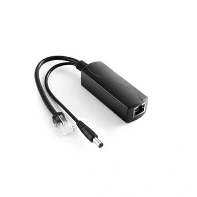 Abbildung von REVODATA Gigabit PoE Splitter 12V/2A DC5.5*2.5mm Stecker, 48V auf DC Ausgang, Kompatibel 5,5*2,1 mm, IEEE802.3af/at 10/100/1000Mbps, Aktiver Adapter Plug &amp; Play (PS5712TG 25)