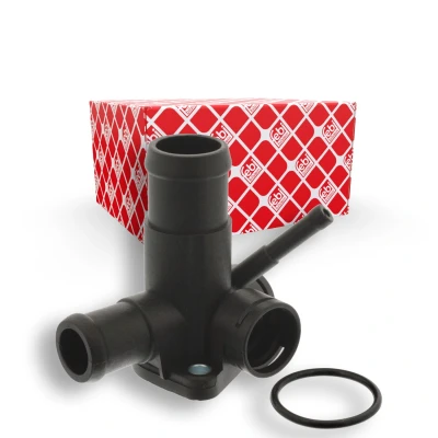Abbildung von FEBI BILSTEIN 18240 Flansch Kunststoff vorne mit Dichtung VOLKSWAGEN: GOLF 3, 3 Variant, Passat B3/B4 Estate