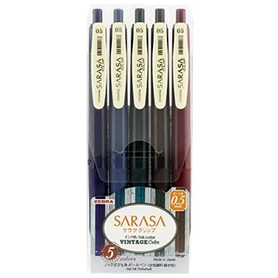 Abbildung von ZEBRA Gel Tinten Kugelschreiber SarASA Clip 0,5 [Vintage 5 Farben] (Japan Import)