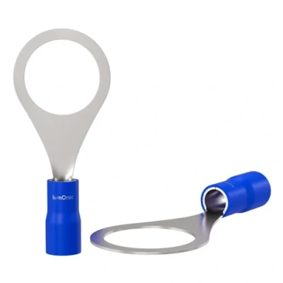 Abbildung von Lumonic 25x Ringkabelschuh M10 teilisoliert 1,5 2,5mm² I Blau Kabelschuhe Set, Ringösen M10, Ring Kabelschuhe, mit Öse