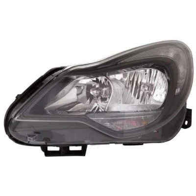 Abbildung von ABAKUS 442 1169RMLDEM2 Scheinwerfer rechts H7, H1 schwarz glasklar mit Stellmotor für LWR PX26d, P14.5s OPEL: Corsa D Hatchback