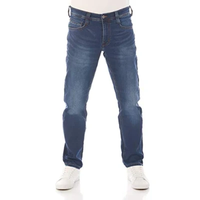 Abbildung von MUSTANG Herren Jeans Real X Oregon Tapered K Stretchhose Jeanshose Männer Denim Men Baumwolle Blau Schwarz Grau, Größe:W 34 L 36, Farbauswahl: Blue (682)