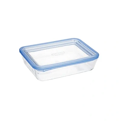 Abbildung von Pyrex Pure Glass, rechteckiger, luftdichter Behälter mit Deckel, 22 x 17 8 cm, 1,5 l, transparent, 5424005