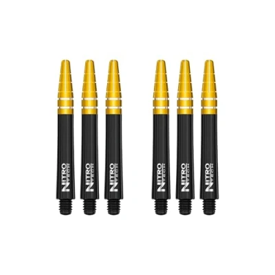 Abbildung von RED DRAGON Nitrotech Mittlere Schäfte Schwarz und Gold 2 Sets pro Packung (6 Wellen in total)