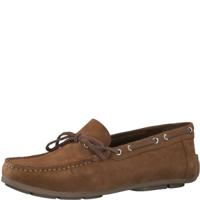 Abbildung von MARCO TOZZI by Guido Maria Kretschmer Herren Slipper aus Leder Flach, Braun (Cognac), 44 EU