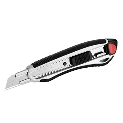 Abbildung von Westcott E 84025 00 Cutter Aluminum Alloy mit Softgrip Griff, Klingenbreite 18 mm, grau/schwarz