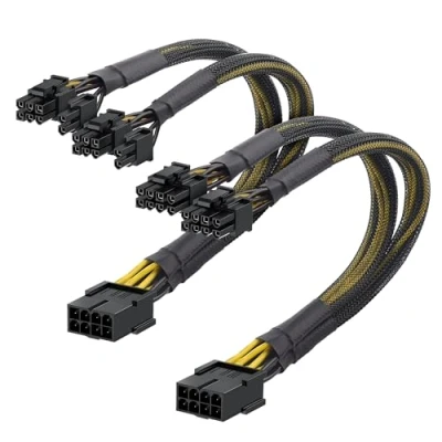 Abbildung von Cable Matters 2er Pack Power Adapter PCIe 8 Pin auf Dual (6+2) für GPUs 22cm (8 Kabel GPU, Kabel)