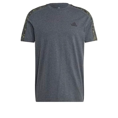 Abbildung von adidas Sportswear Essentials 3STRIPES Sport Tshirt, Herren, Größe: Small, Dark grey heather black