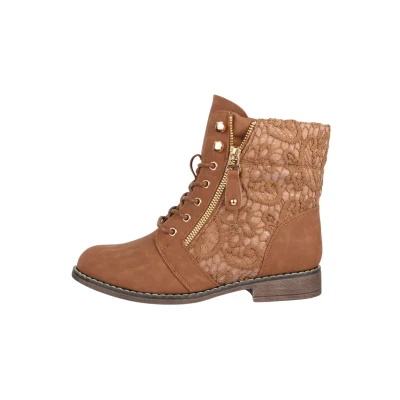 Abbildung von Elara Herbst Schnürstiefelette, Damen, Größe: 39, Camel Schuhe