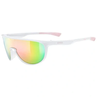 Abbildung von uvex sportstyle 515 Sportbrille für Kinder starker Schutz vor Sonnenstrahlung druckfreier Sitz &amp; perfekter Halt white matt/mirror pink one size