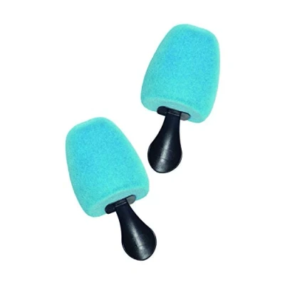 Abbildung von Kaps Schaumstoff Schuhspanner mit Griff, für Schuhe Eckiger Karree Schuhspitze, Hygienischer Halbspanner Veloursbezug, Schuhformer, Schuhstrecker (HellBlau)