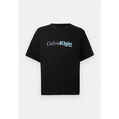Abbildung von Calvin Klein Cursive Graphic Tshirt print, Herren, Größe: Medium, Black