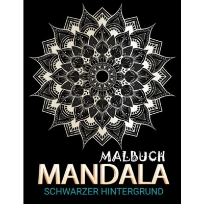 Abbildung von Mandala Malbuch schwarzer Hintergrund: Ein kreatives für Erwachsene