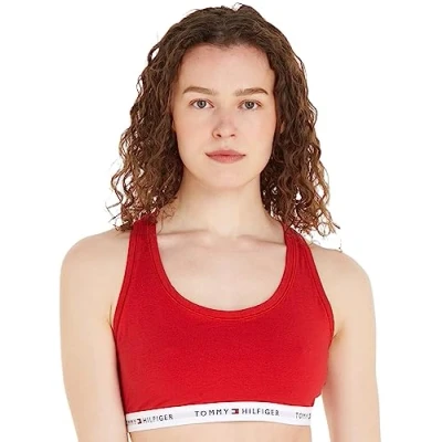 Abbildung von Tommy Hilfiger Damen Bralette Stretch, Rot (Primary Red), XL