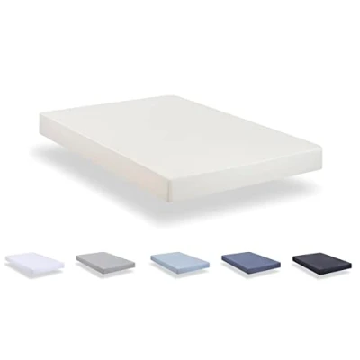 Abbildung von Todocama Spannbettlaken aus gebürsteter Mikrofaser, extra weich, 105 x 190/200 cm, Beige