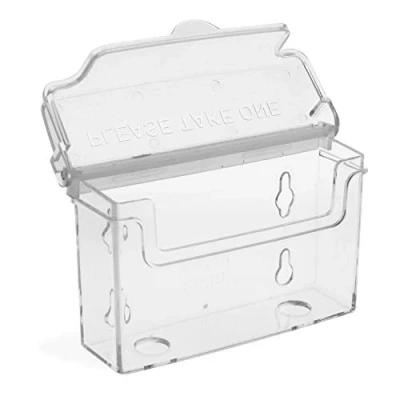 Abbildung von Taymar Visitenkartenhalter, Visitenkarten Box mit Deckel auch für den Außenbereich, Querformat, Transparent